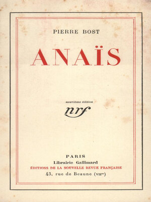 cover image of Anaïs